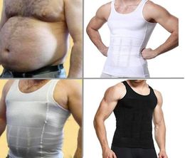 Menss Compression Shirt Slimming Body Shaper Vest Waist Trainer Workout Tank Tops Back Support Undershirts Shapewear9754970