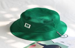 2018 green Bucket Hat Fisherman Hats Men Women Outer Summer Street Hip Hop Dancer Cotton Panama City Hat6318825