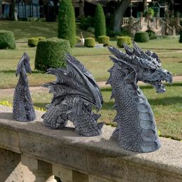 Garden Decorations The Dragon Of Falkenberg Castle Moat Lawn Statue Handcast Polyresin Grey Stone Finish