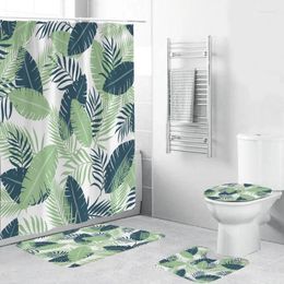 Shower Curtains Flower And Plant Series Printing Curtain 3D Digital Waterproof Mildewproof Polyester