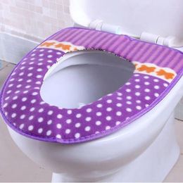 Toilet Seat Covers Pasted Cover Closestool Washable Soft Plush Pad Warmer Cushion Bottom Waterproof PRE