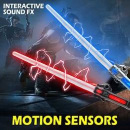 LED Swords/Guns LED Swords/Guns New RGB lightsaber pop-up all-in-one laser sword toy childrens Halloween Christmas accessories game birthday gift WX5.29