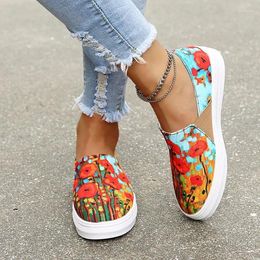 Casual Shoes 2024 Summer Women Sneakers White Leopard Canvas Fashion Vulcanize Flats Ladies Loafers Female Sports Trainers