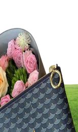 Calf Leather Zippy Hand Bag Business Pouch Wristlet Pochette Clutch Handbag Unisex5746965