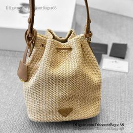 Summer beach bag designer tote bag straw bags Treasure-G Top Designer bag womens mesh woven luxury handbag triangle large capacity soft hollow shopping shoulder bags