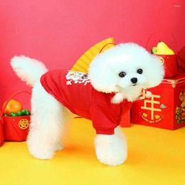 Dog Apparel Year Hoodies Winter Festive Clothes For Small Dogs Pet Supplies Print Cute Warm Chihuahua