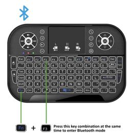A8 Mini 24G Keyboard Backlight Bluetooth Air Mouse Wireless Touchable Remote Control for Smart TV Box Desktop Touchpad PC Rechargable Plcar