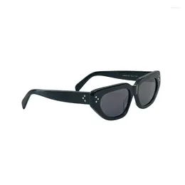 Sunglasses 2024 Butterfly Design Simple Lines High Quality Retro Fashion Acetate Frame Uv400 Lens Women Men