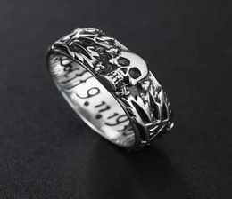 Cluster Rings Stainless Steel Men Domineering Skull Devil Punk Gothic Simple For Biker Male Boy Jewelry Creativity Gift Whole 6726213