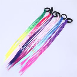 Colorful Ponytail Headbands Rubber Bands for Girls Beauty Hair Band Gradient Styling Tools Kids Gift Hair Accessories