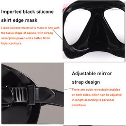 Diving Mask Swimming Goggles For GoPro Underwater Sports Camera Tempered Glass Professional Scuba Dry Snorkel Tube Adults Youth