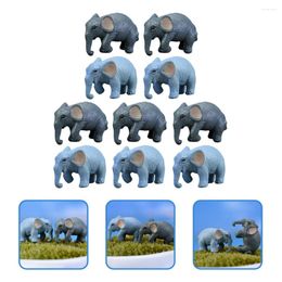 Garden Decorations Cartoon Simulation Elephant Mini Figurines Toy Statues For Home Decor Cake Topper Small Plastic Animals Charms Toys