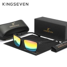 Sunglasses KINGSEVEN Fashion Party Sunglasses For Women Polarized Light UV400 Mirror TAC Lens Glasses New Tide TR90 Decoration Accessory G240529