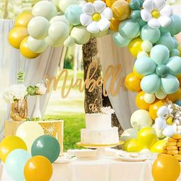 1 Set Balloon Garland Arch Kit, With 3pcs Daisy Flower Balloons For Wedding, Valentines Party