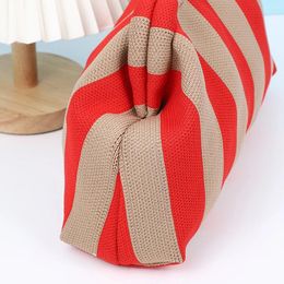 Storage Bags Women Small Crochet Handbag Contrast Color Cute Cloud Purse Casual Colorblock Bag Woven For Female