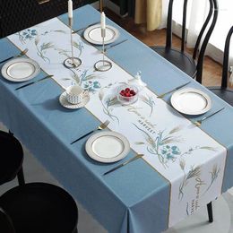 Table Cloth Waterproof Oil-proof And Ironing Free Wash Rectangular Coffee PVC Chinese Desk Ins Mat
