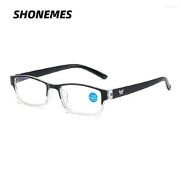 Sunglasses SHONEMES Square Reading Glasses Anti Blue Light Eyewear Transparent Butterfly Presbyopia Eyeglasses Diopters 1 1.5 2 3 3.5 4