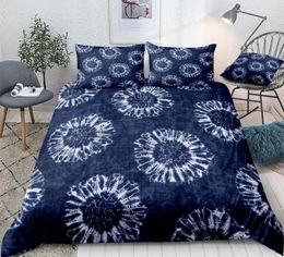 Bedding Sets Tie-dyed Set Tie Dye Duvet Cover Floral Bed Art Home Textiles King Quilt Teens Dropship Queen 3PCS