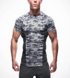 Dr Muscle fitness brothers TShirts Tops Men039s Tight sports Vest Running training Sports compression Clothing Men vneck shor6381548