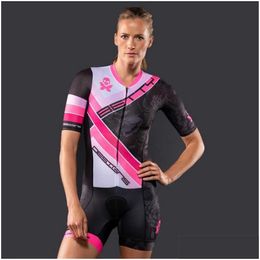 Cycling Jersey Sets Betty Designs Womens Jumpsuit Triathlon Roller Skating Running Swimming Mtifunctional Clothing Bike Skinsuit Maill Otn0G