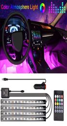 48 LED Car Foot Light Ambient Lamp With USB Wireless Remote Music Control Multiple Modes Automotive Interior Decorative Lights7689663