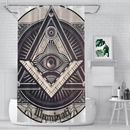 Shower Curtains Retro Illuminati Waterproof Fabric Creative Bathroom Decor With Hooks Home Accessories