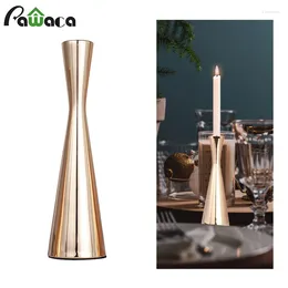 Candle Holders Simple Metal Gold Plated High Quality Small Waist Wedding Decoration Candlestick Stand Home