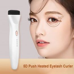 5D Push Heated Eyelash Curler Electric 3Modes Eye Lashes Eyelash Grafting Long Lasting Makeup Tools Viewer 240531