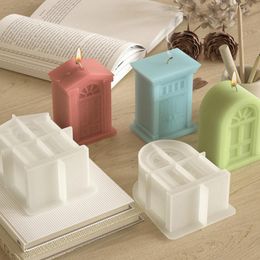 House Shaped Silicone Mould DIY House Home Shape Concrete Candle Mould Castle House Decorating Moulds For Wedding Cake Decoration