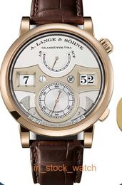 Alengey watch luxury designer Collection ZEITWERK 18K Honey Gold Manual Mechanical Mens Watch 143.050