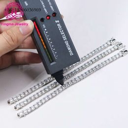 Factory Price Gold Plating Sterling Sier Charms 4Mm Moissanite Diamond Tennis Bracelet For Stock Available