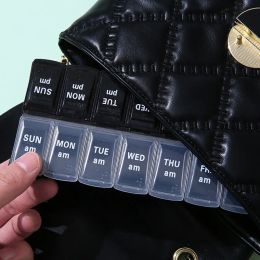 14 Grids 7 Days Weekly Pill Case Double row Medicine Tablet Dispenser Organiser Pill Box Splitters Storage Organiser Container