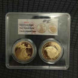 2pcs 2023 Liberty Eagle Coins Set Copy Liberty Coin Replica Gold Coin Collectibles Home Decor