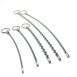 Sex Toy Massager New Stainless Steel Urethral Sound Male Penis Plug Threaded Urethra Catheter Stimulator Adult Toy for Men Gay