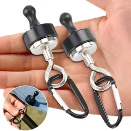 2pcs Strong Magnetic Aluminium Alloy Carabiner Keychain Outdoor Camping Climbing Snap Clip Lock Buckle Hook Fishing Tool 240531