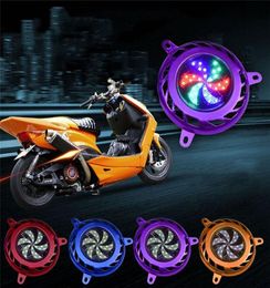 Motorcycle Scooter Engine Led Lights Cooling Fan Cover Frame Decoration For GY6 125 150 1522778605