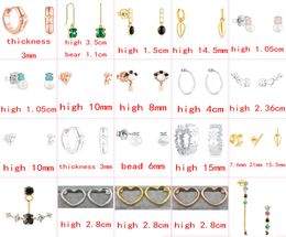 2021 new style 100 925 sterling silver bear fashion trend classic ladies earrings pierced Jewellery factory direct s4345868