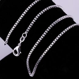wholesale 100pcs 1 4mm 925 sterling silver necklace box link chains Jewellery 16 18 20 22 24 26 28 30 8 sizes choose 1831