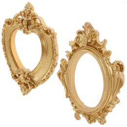 Frames 2 Pcs Jewellery Retro Posing Po Frame Wall Vintage Decoration Pography DIY Prop Display Shelves Resin Picture Gift Holder