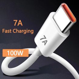 7A 100W Type-C USB Cable Super-Fast Charge Cable for Huawei Mate 40 30 Xiaomi Samsung Fast Charging Charger Cables Data Cord Khoxn