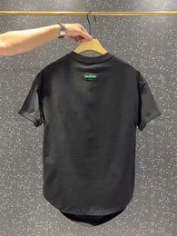 T-shirt maschile t-shirt da uomo Solid Pure Edition 2023 Summer Nuova tendenza sciolta Shirt Curva Casualmente Curva Korean T-Shirt a maniche corte J240530