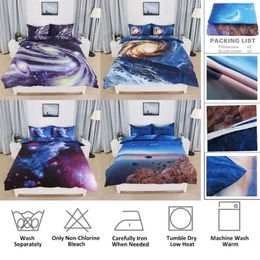 Bedding Sets US 3D Galaxy Sky Cosmos Set Duvet Cover Quilt Pillow Cases