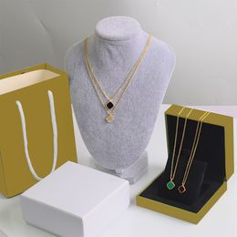Modeanhänger Halskette Designer Halsketten Frauen Schmuck Fritillaria Klee Design Gold 4 Farbe Elegante Temperament