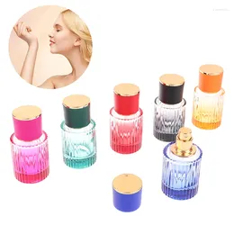 Storage Bottles 30ML Refillable Perfume Refill Bottle Coloured Glass Empty Travel Spray Cosmetic Container Atomizer For Tool