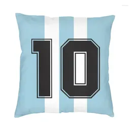 Pillow Luxury Argentina Soccer Legend D10s Diego Maradona Sofa Cover Velvet Case Decoration Pillowcase