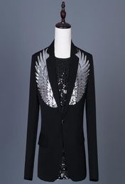 foreign Sequins Blazer Masculino Slim Fit Men Suit Jacket Stage Singer Costume Shiny Blazers jacket man4843863
