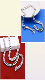 Fashion 10MM Men039s Necklace Sterling Silver 925 Jewelry Cuban Link Chain Handsome Cool Male Necklace Gift X0509258B7617469