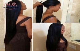 Lace Front Wig Silky Straight Brazilian Virgin Human Hair 150 Density Bleached Knots Pre Plucked Hairline With Baby Hair5250599
