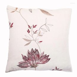 Pillow Luxury Pastoral Elegance Cotton Linen Living Room Bedroom Car Seat Embroidery Throw Covers 45x45cm