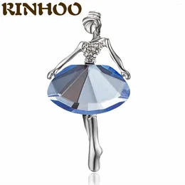 Brooches RINHOO Rhinestone Crystal Dress Dancing Girl Women Dance Sports Brooch Pins Fashion Accessories Party Jewellery Gifts